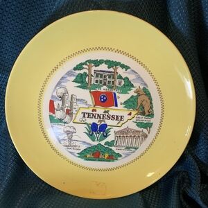 Tennessee Souvenir Plate - Yellow